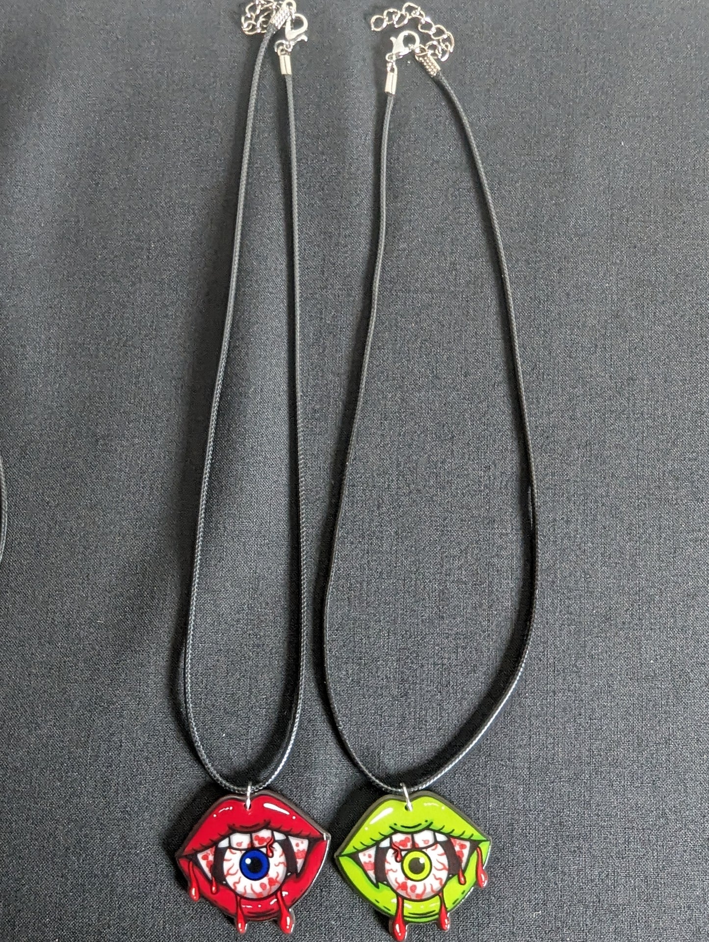 Vampire Eyeball Cord Necklace