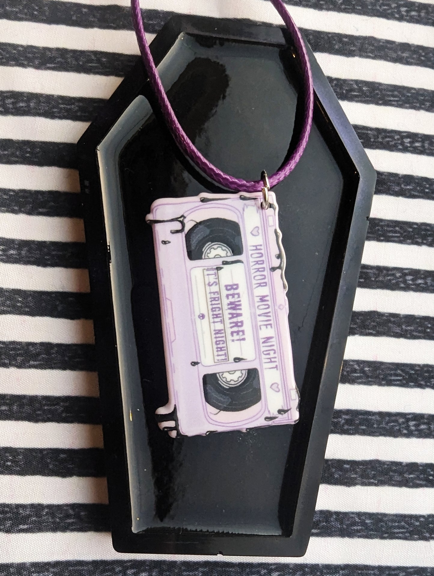 Horror Video Tape Cord Necklace
