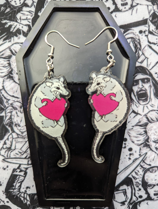 Rat Heart Earrings