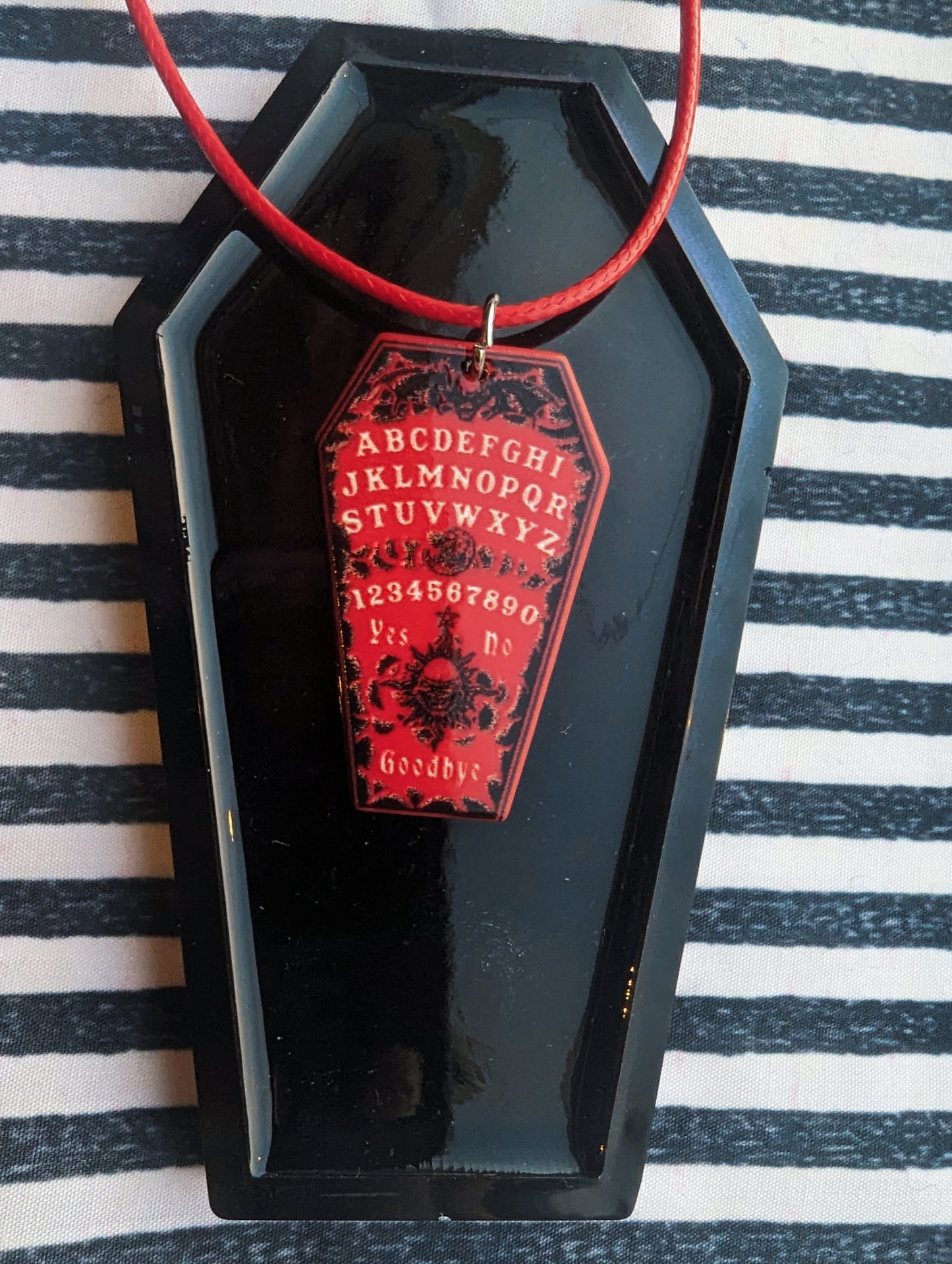 Ouija Coffin Cord Necklace