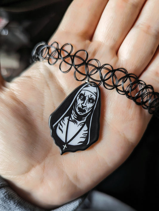 Nun tattoo choker