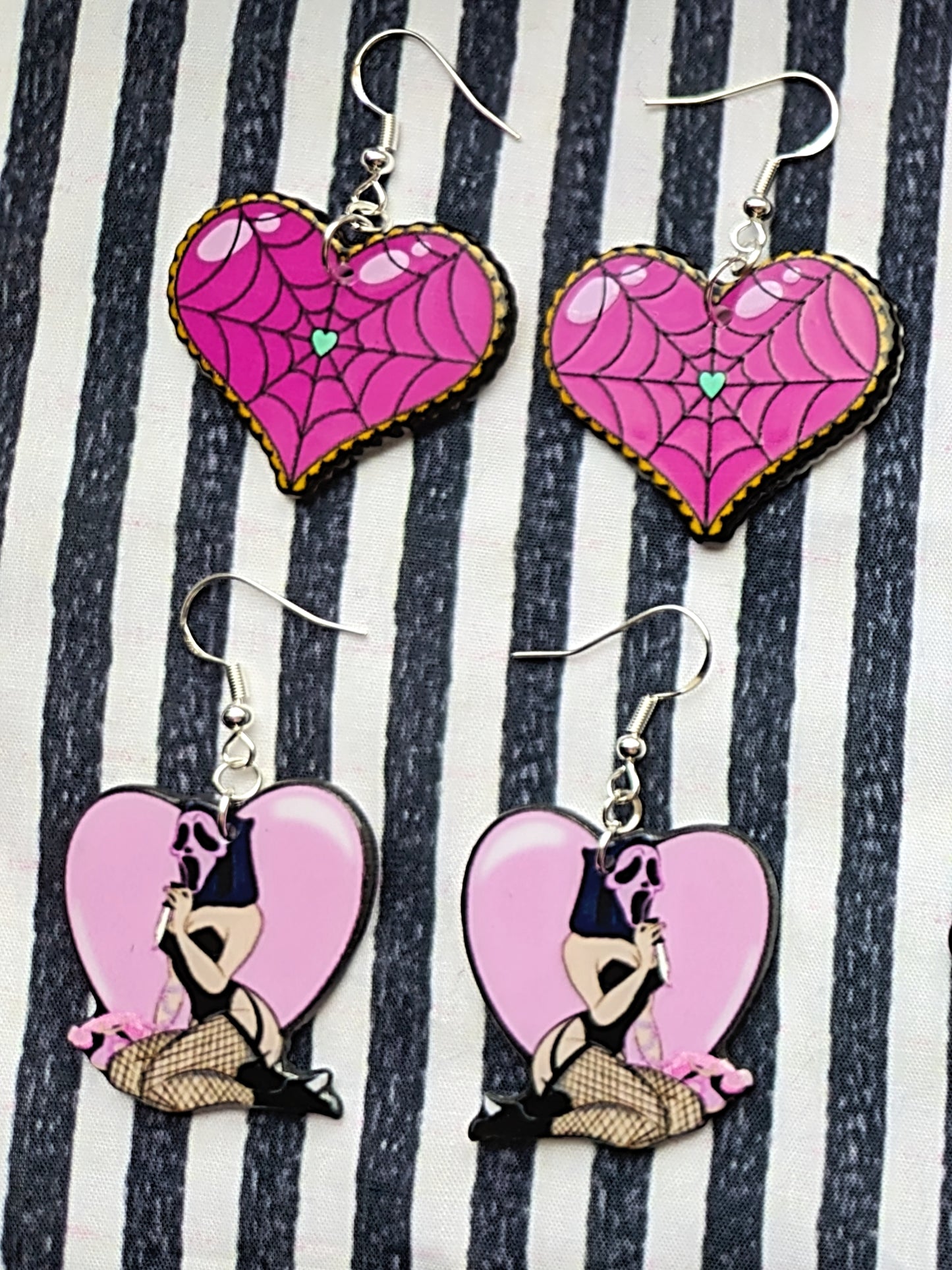 Pink Heart Earrings