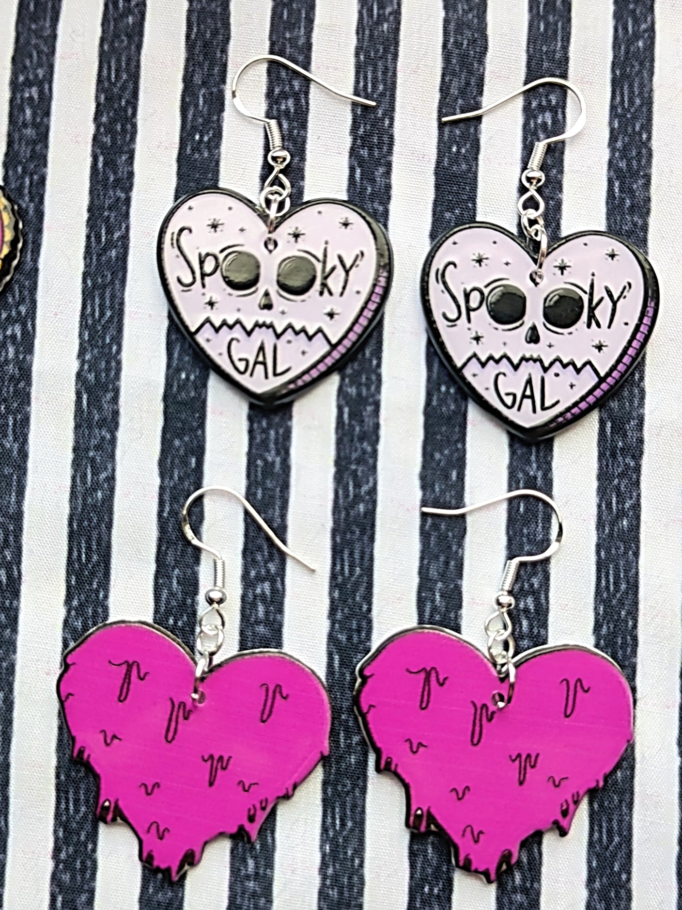 Pink Heart Earrings