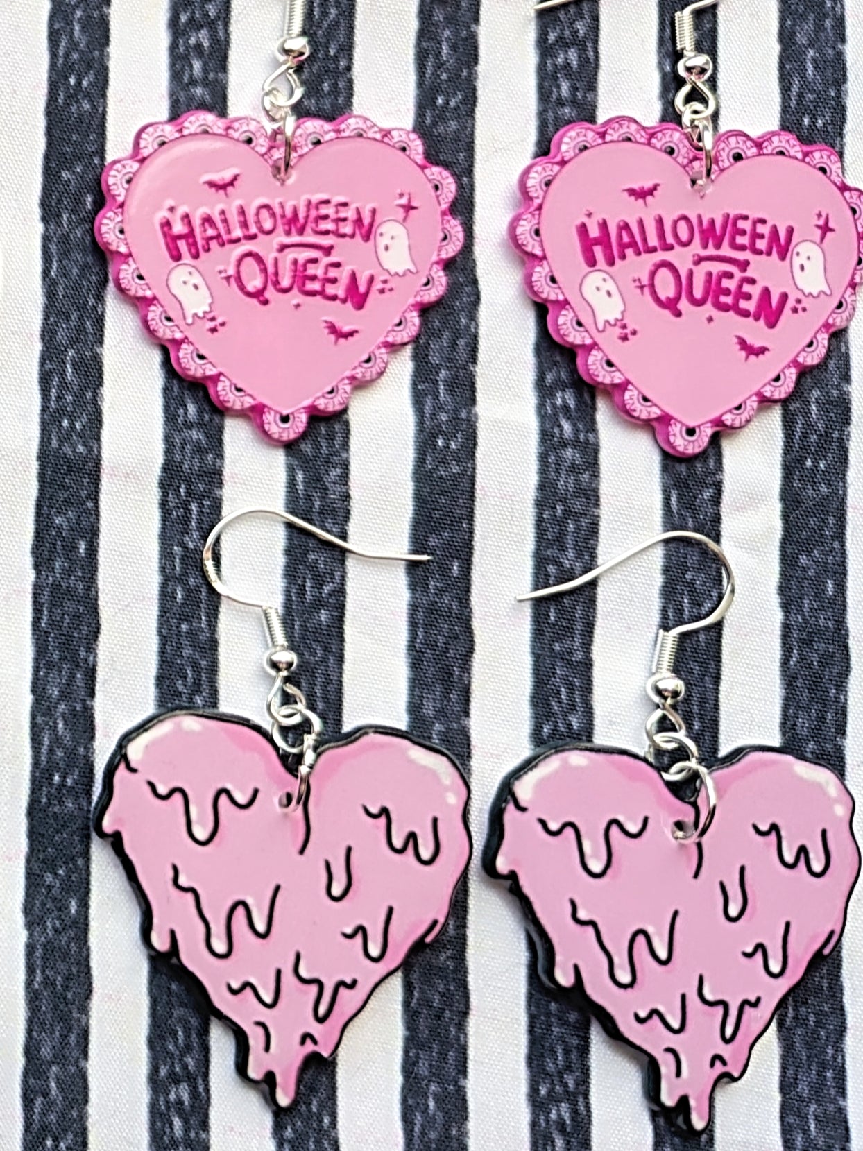 Pink Heart Earrings