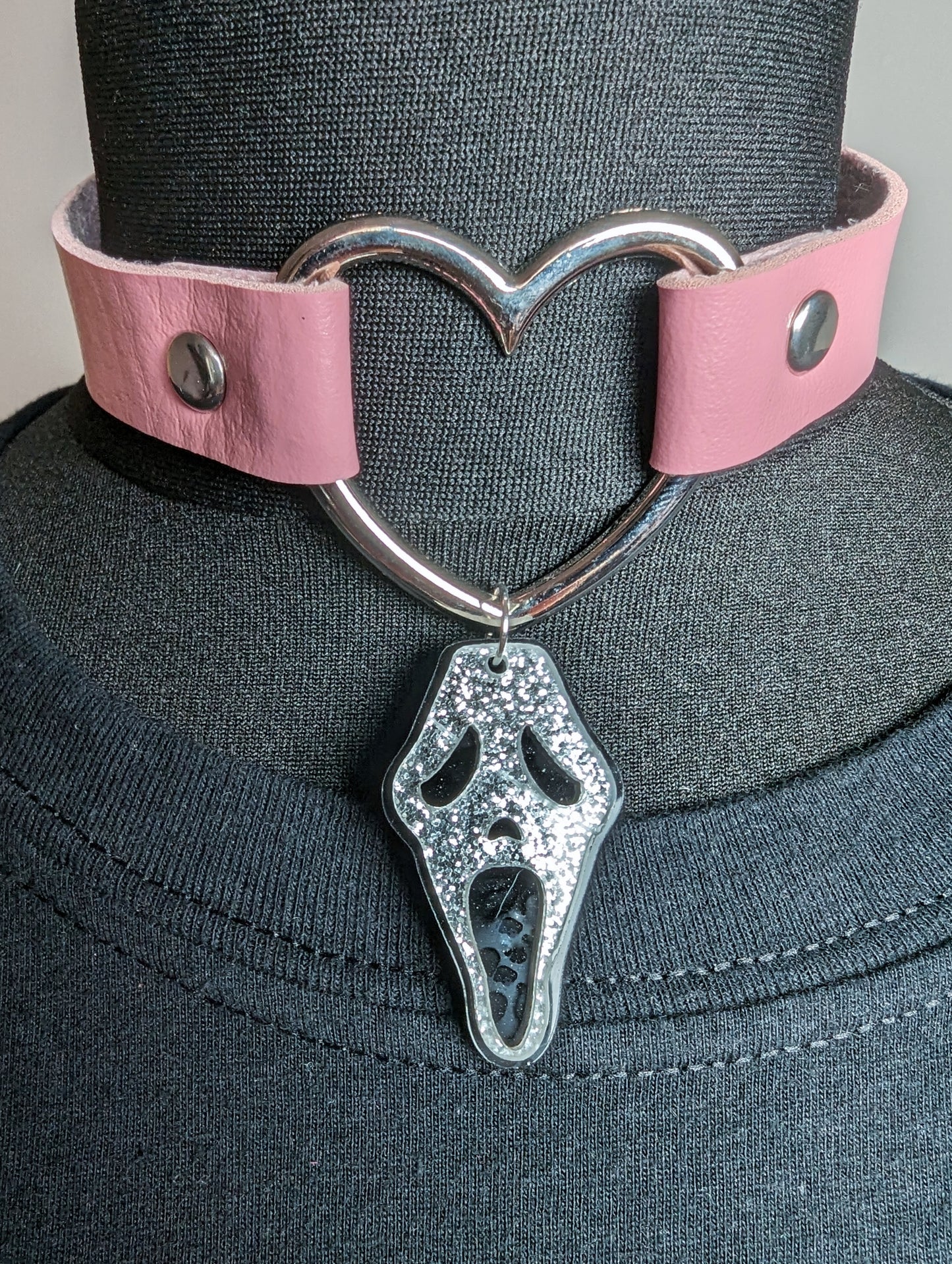 Bling Ghostface Heart Choker