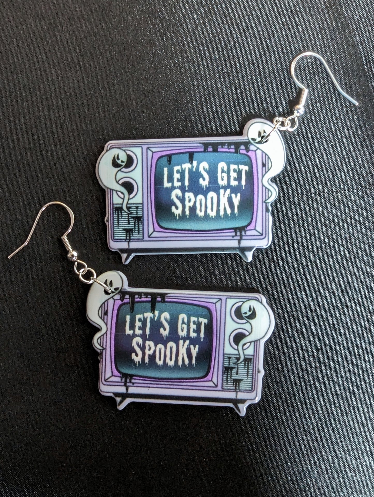 Spooky Retro TV Earrings