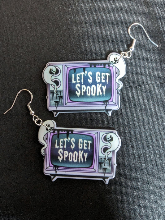 Spooky Retro TV Earrings