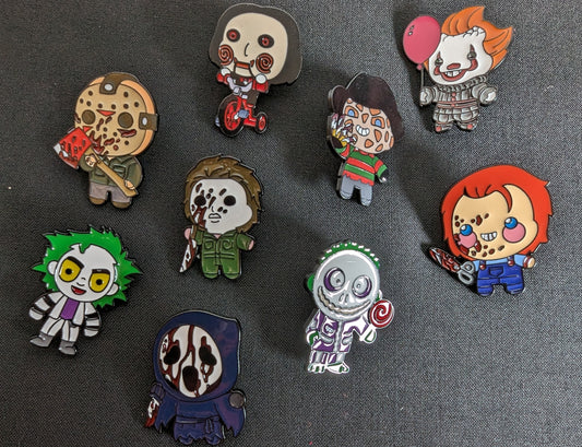 Horror Character Chibi Pin Badge