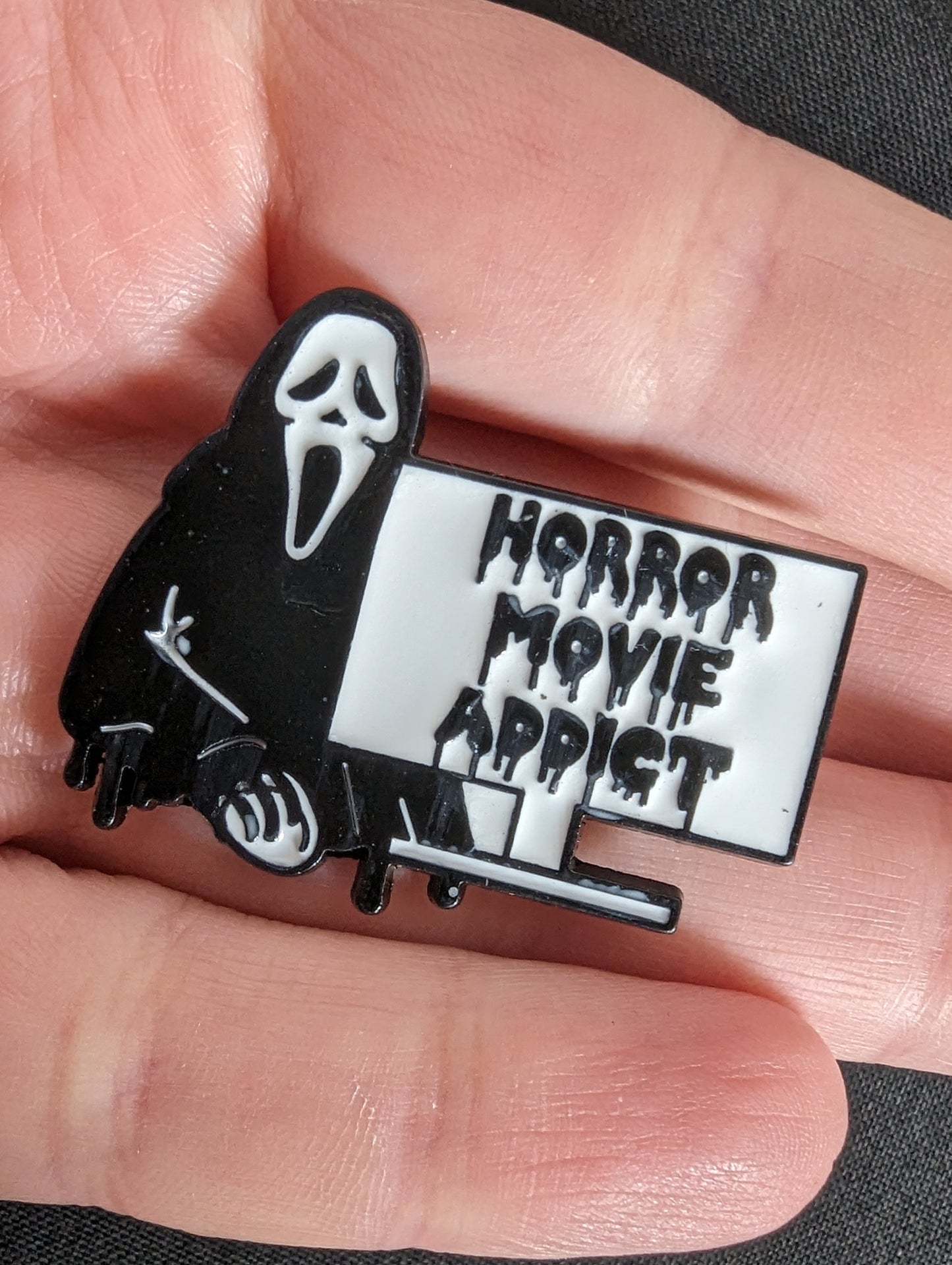 Ghostface Horror Addict Pin Badge