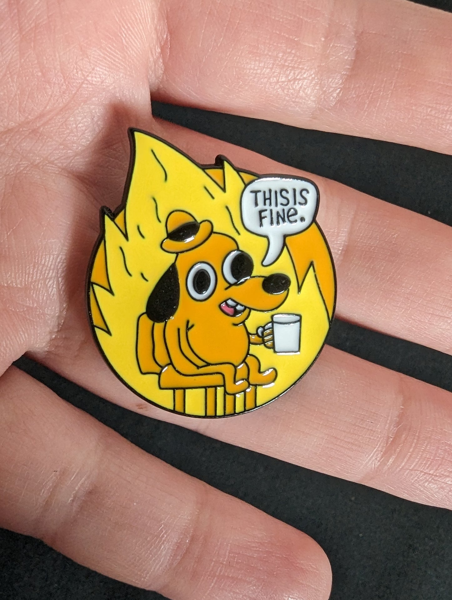 Dog Meme Pin Badge