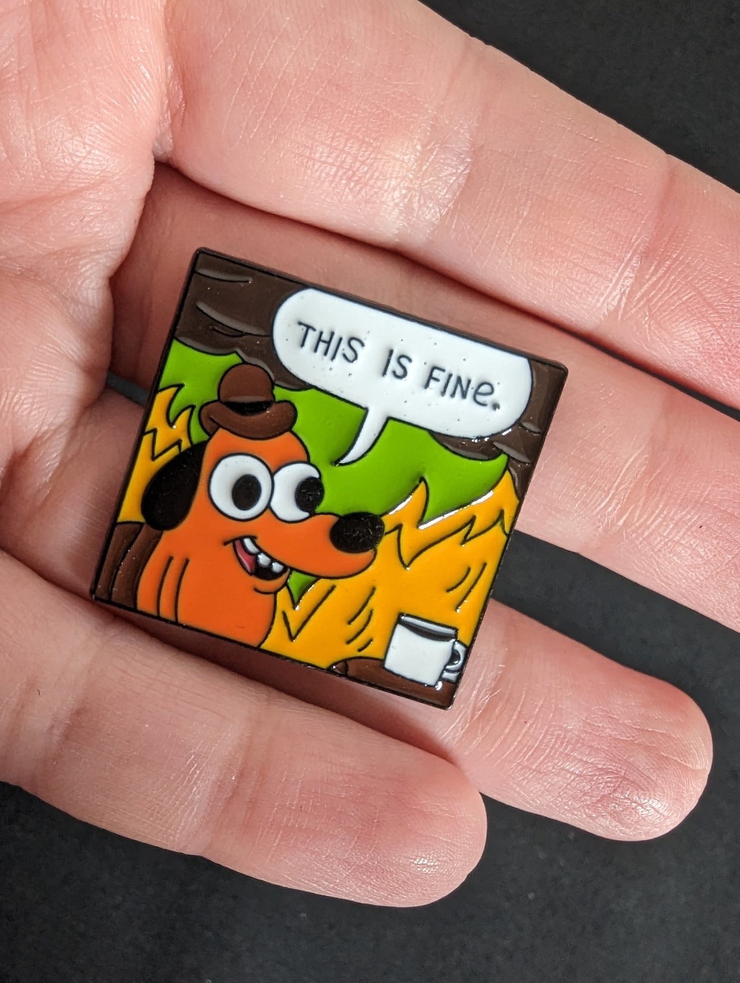 Dog Meme Pin Badge