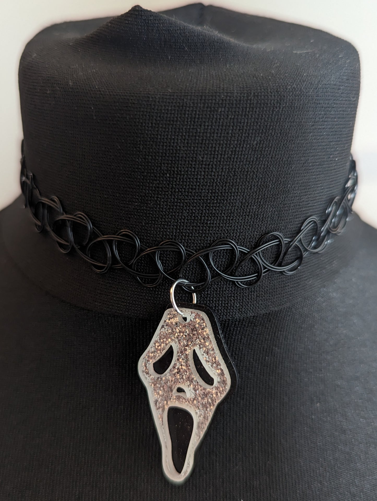 Bling Ghostface Tattoo Choker