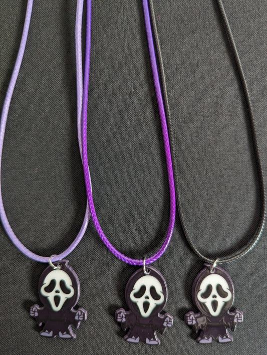 Ghostface Chibi Cord Necklace