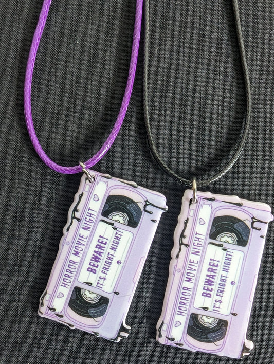 Horror Video Tape Cord Necklace