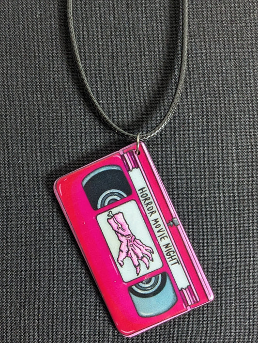 Horror Video Tape Cord Necklace