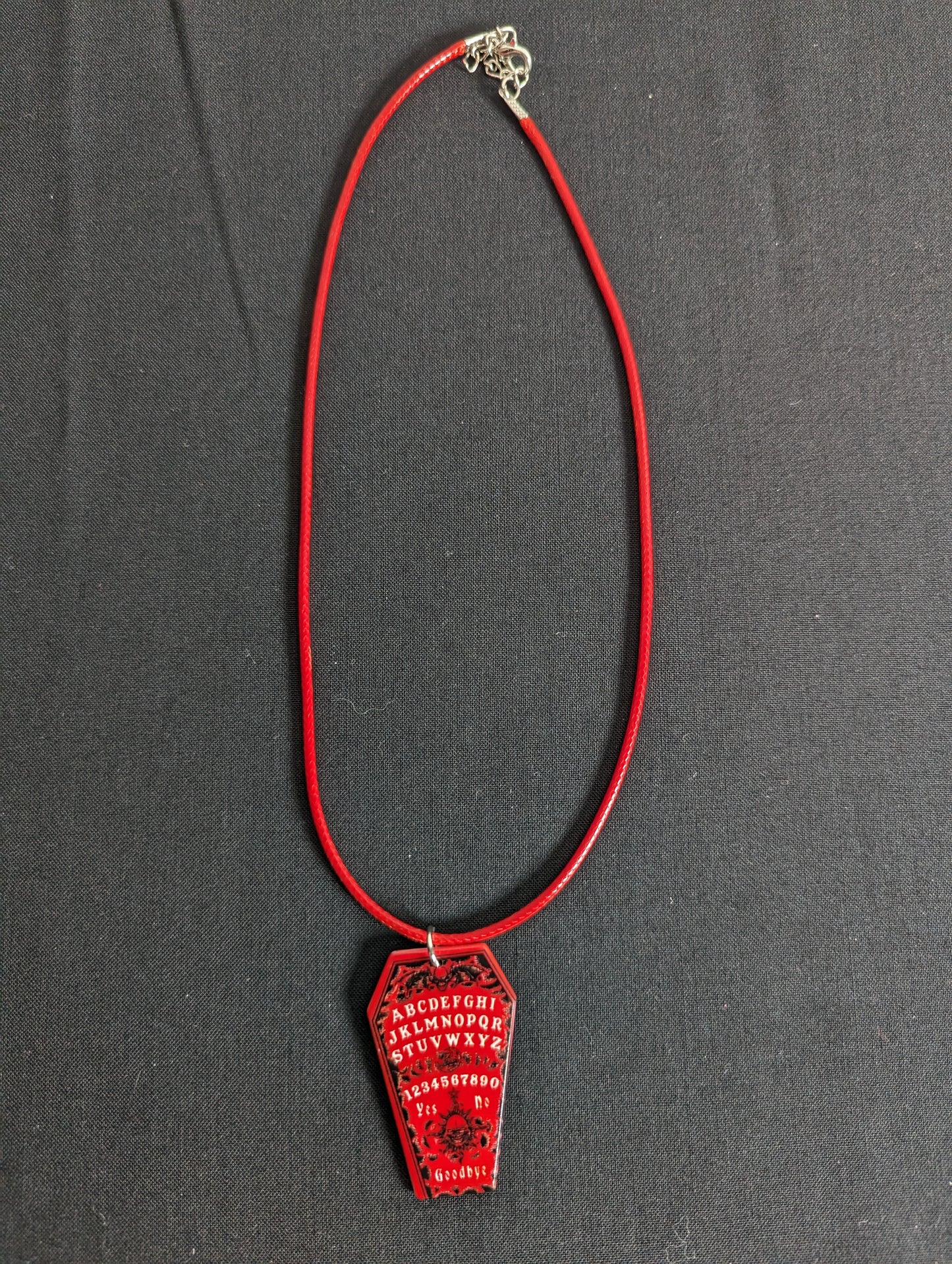 Ouija Coffin Cord Necklace