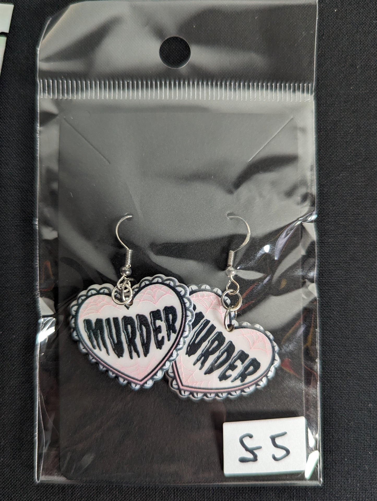 Pink Heart Earrings