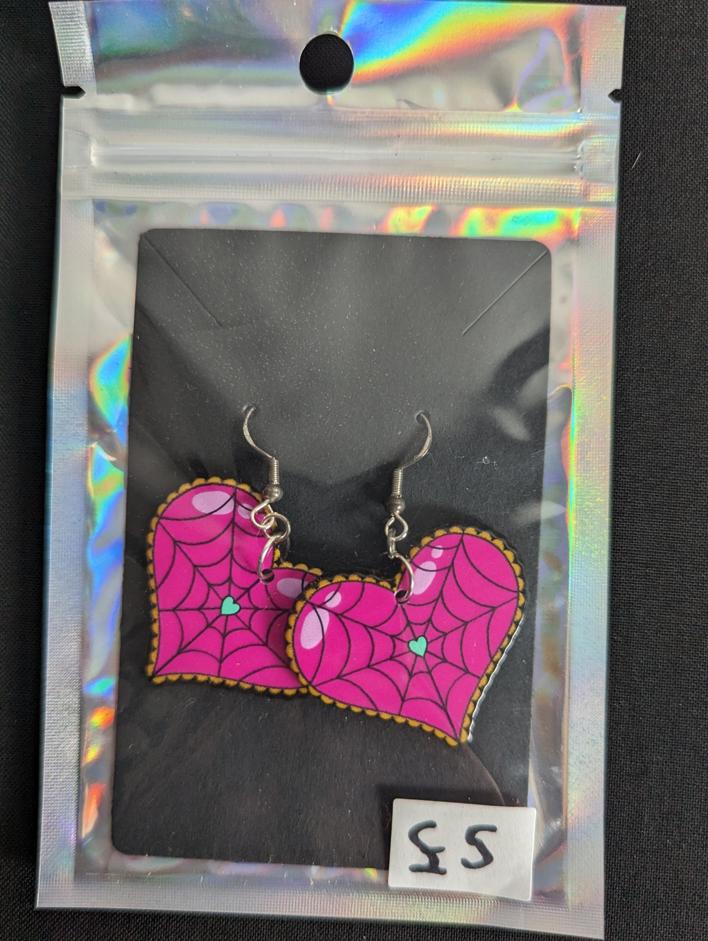 Pink Heart Earrings