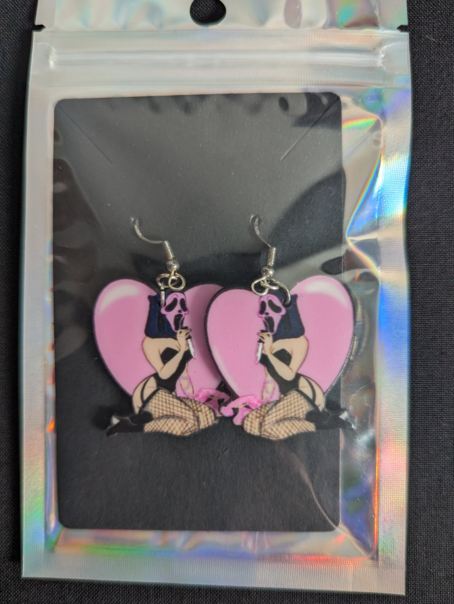 Pink Heart Earrings