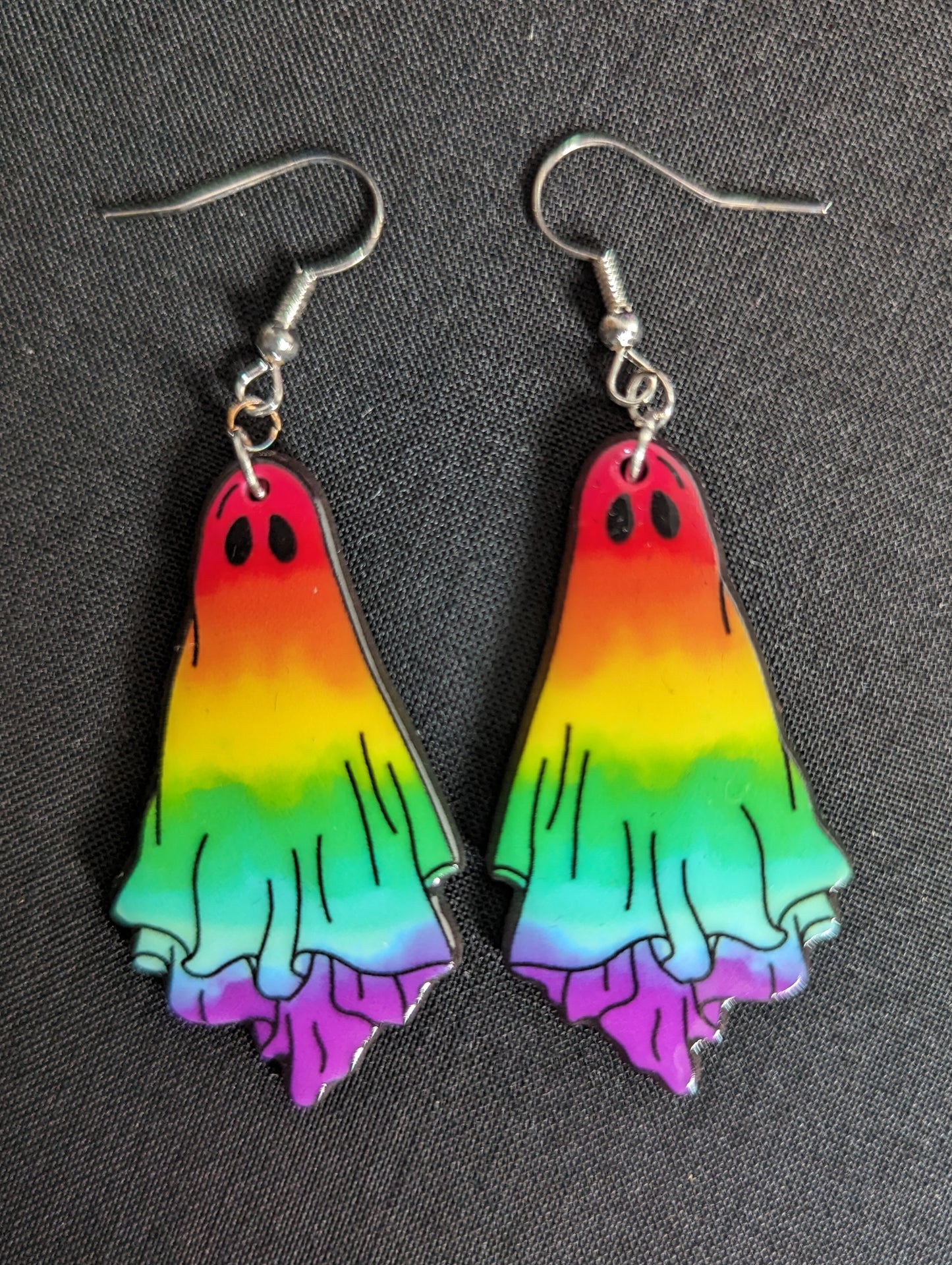 Rainbow Ghost Earrings