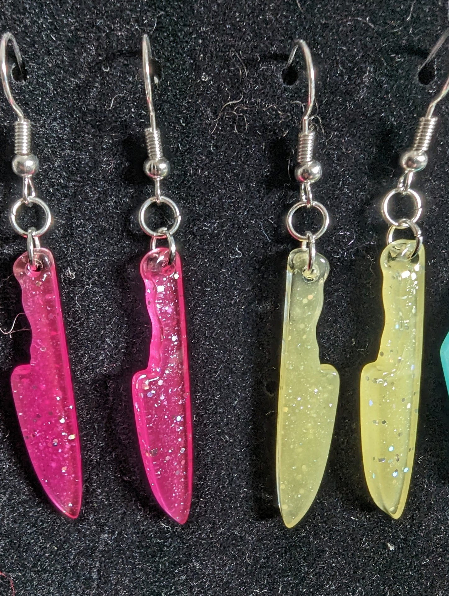 Knife Glitter Earrings