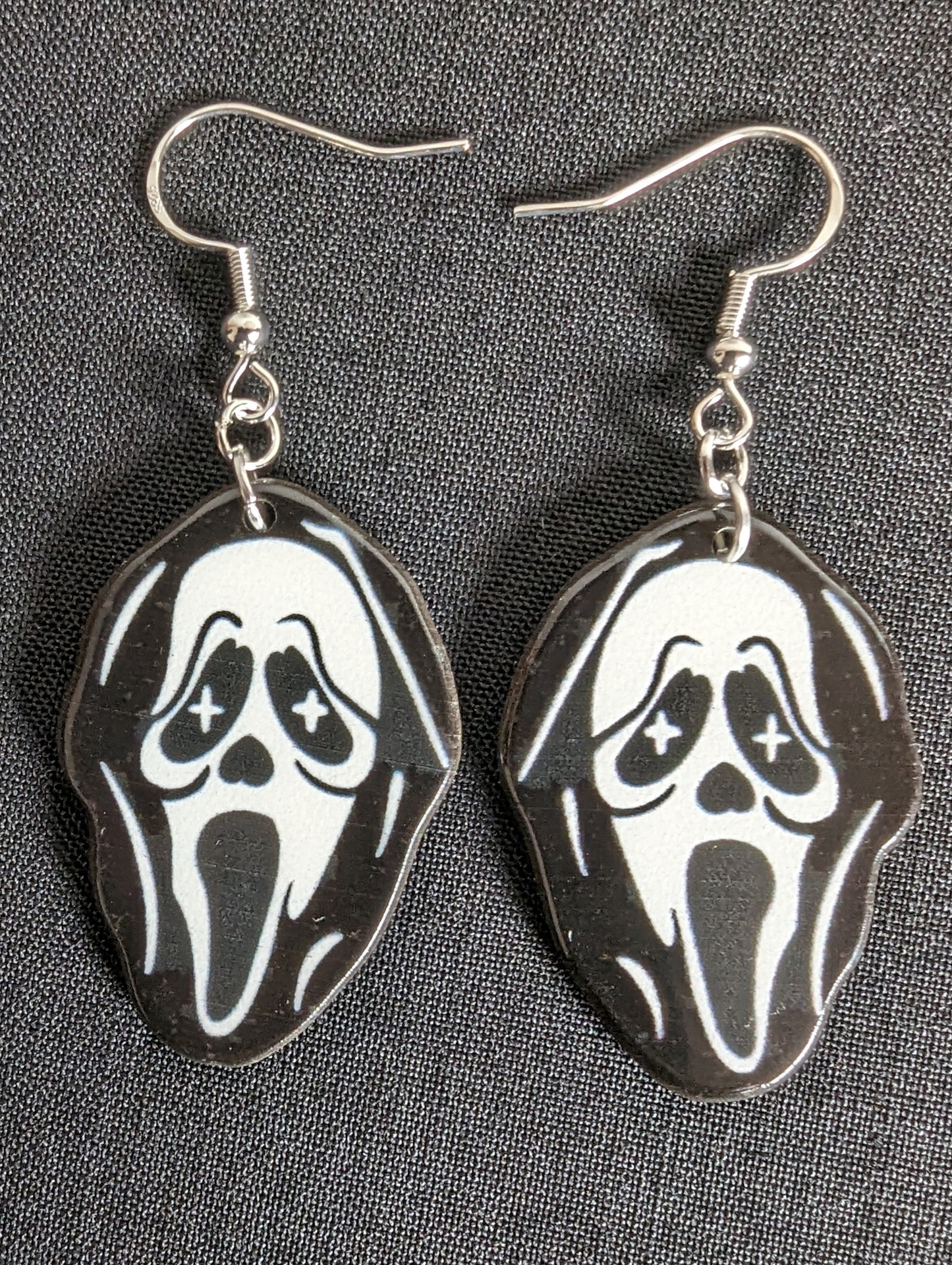 Ghostface Head Earrings