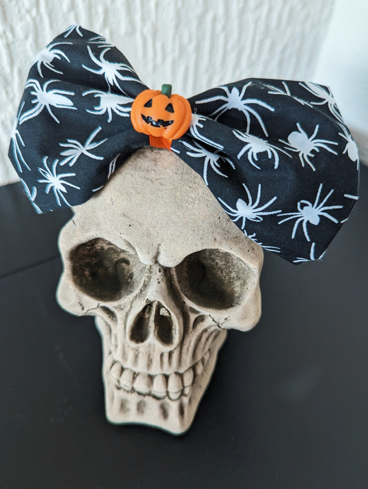 Spider Pumpkin Hair Bow