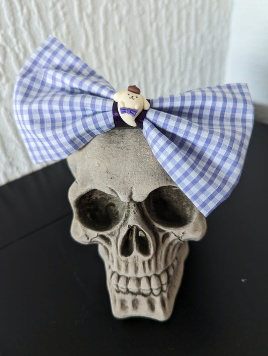 Pom Pom Purin Ghost Gingham Hair Bow