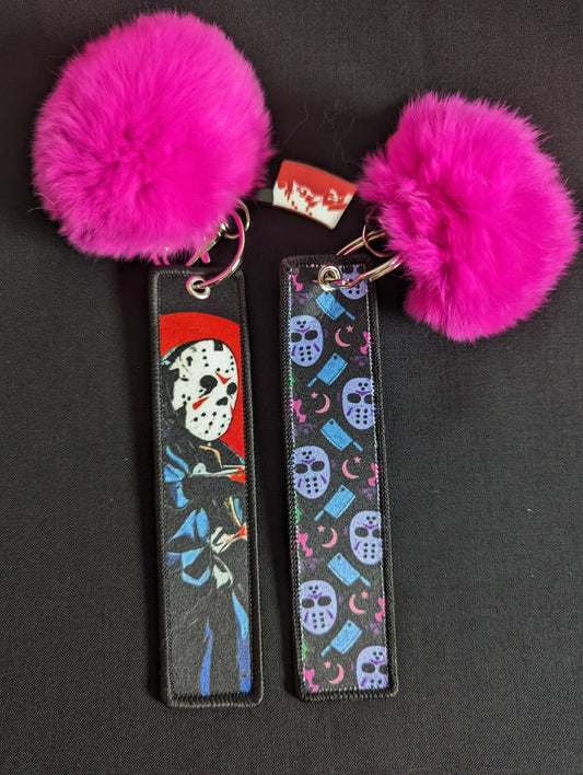 Jason Pink Pom Pom Keychain