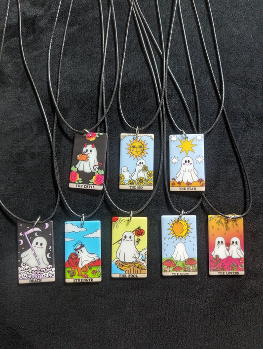Ghostface Tarot Cord Necklace