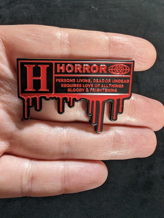 Horror Movie Pin Badge