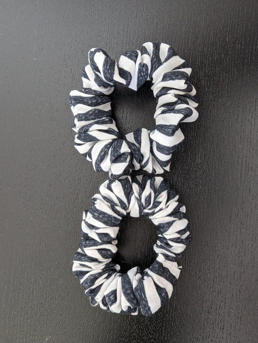 Beetlejuice Inspired Scrunchies