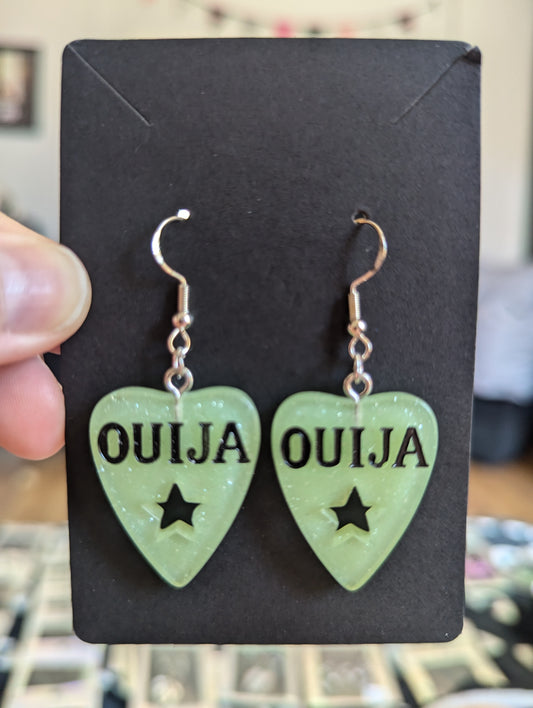 Green Ouija Earrings