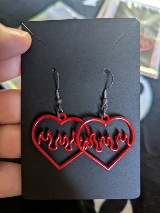 Heart Flame Earrings