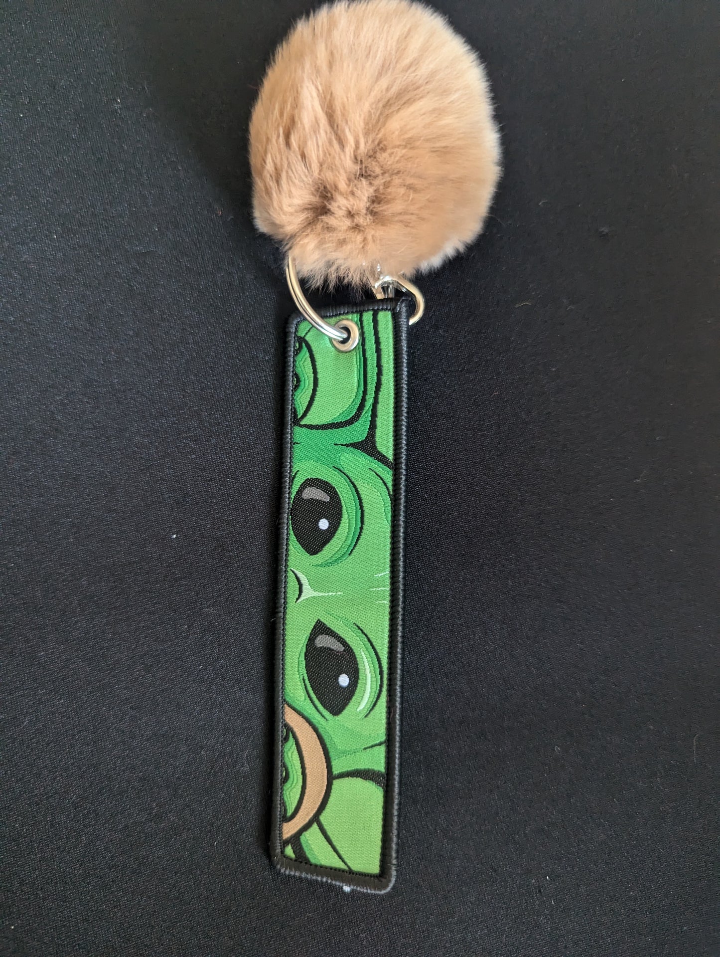 Baby Yoda Pompom Keychain