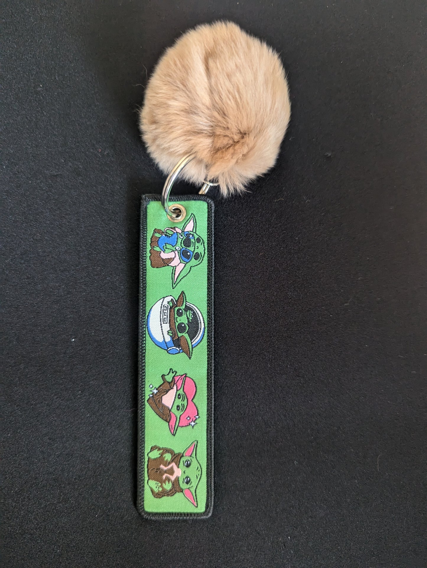 Baby Yoda Pompom Keychain