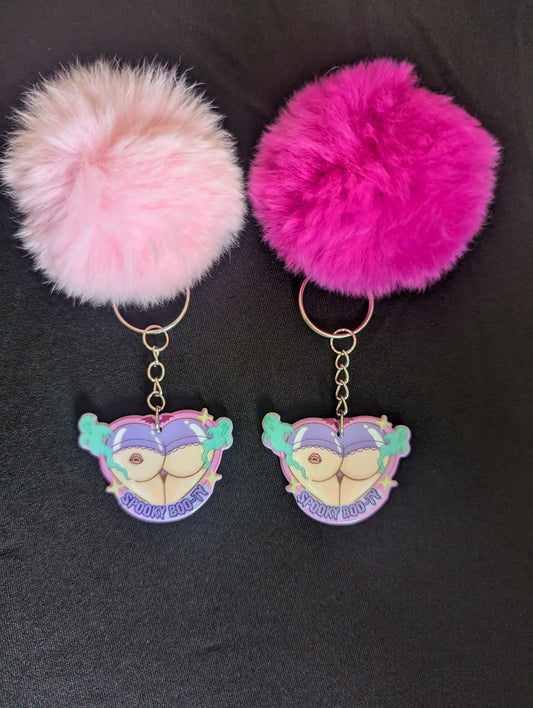 Spooky Booty Pom Pom Keyring