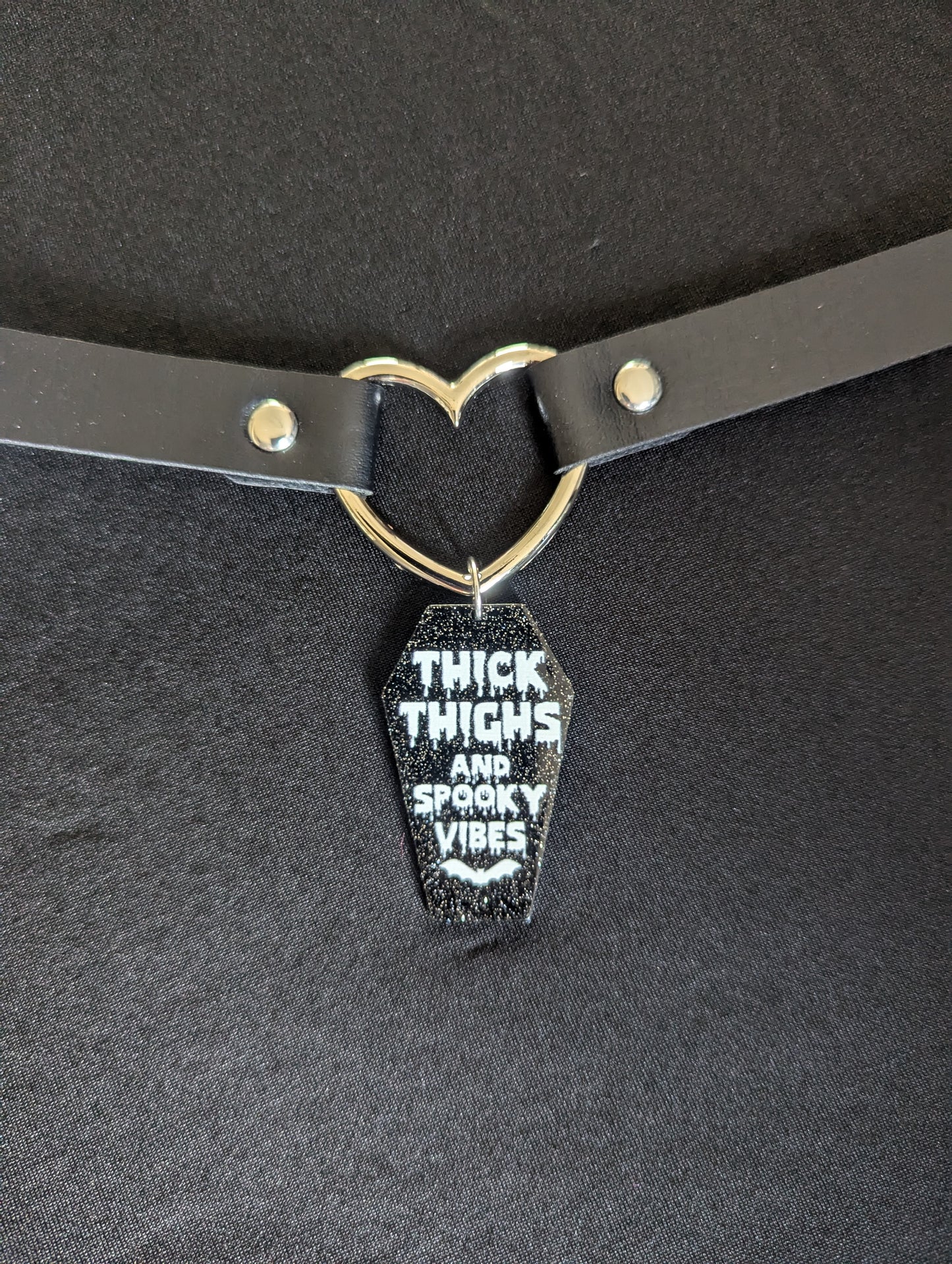 Black Thick Thighs Heart Choker