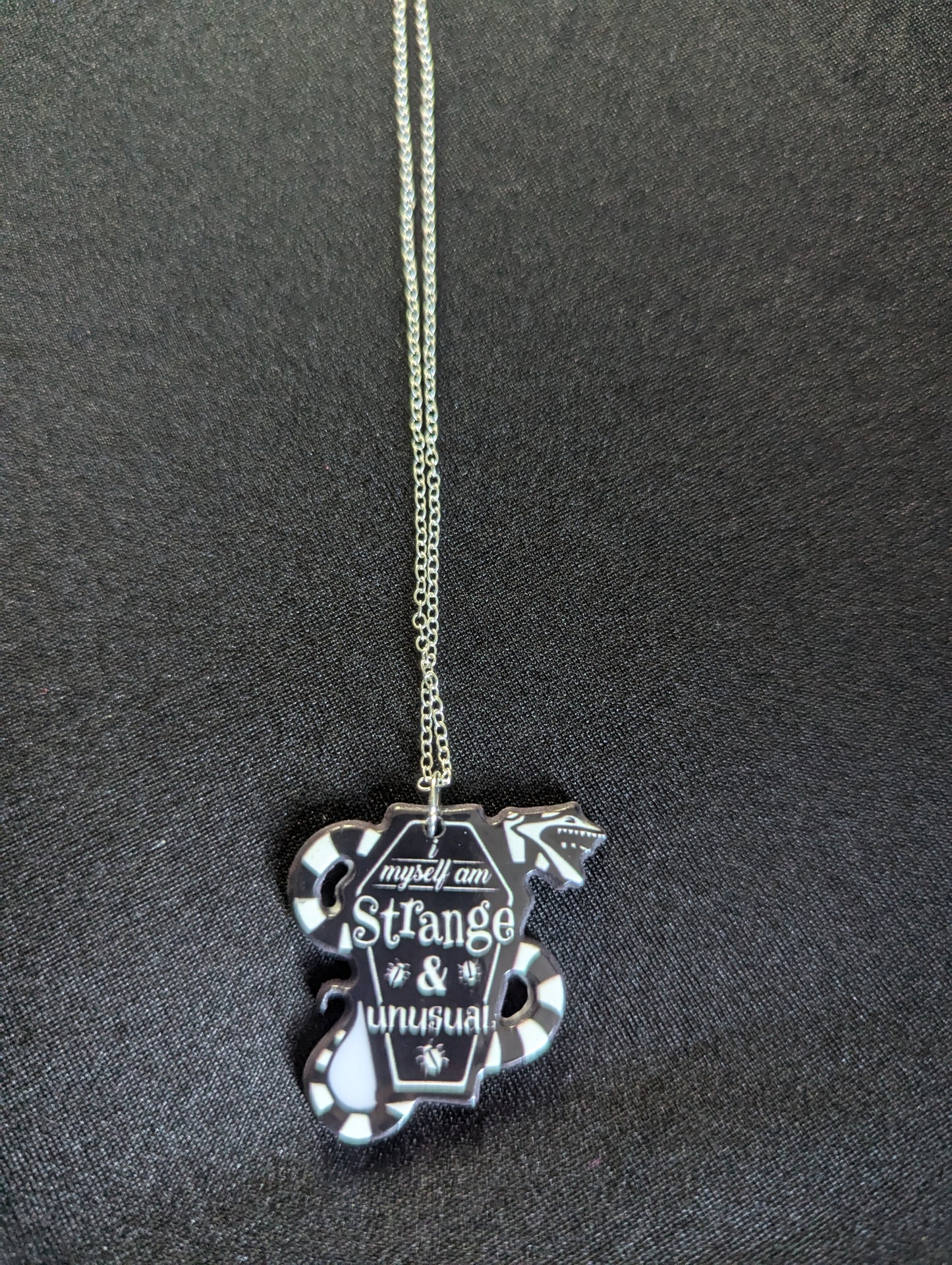 Beetlejuice Silver Chain Necklace