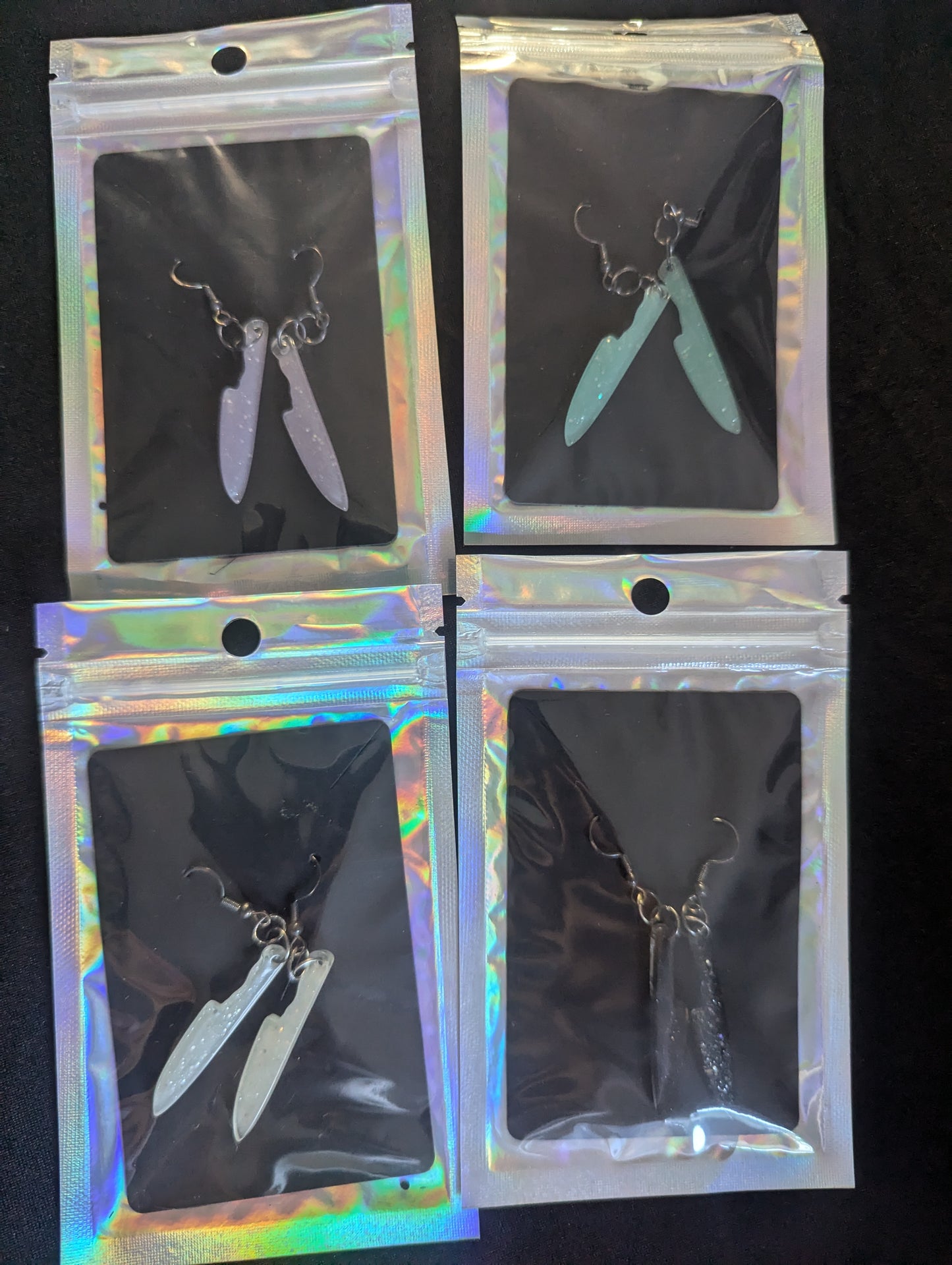 Knife Glitter Earrings