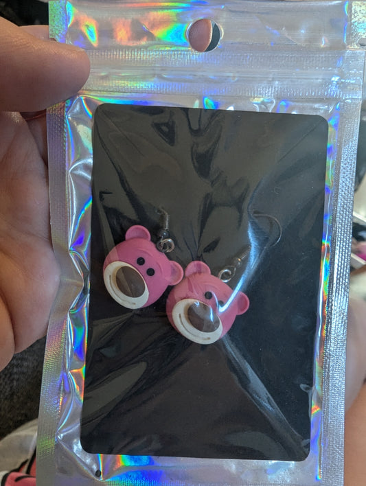 Pink Bear Earrings