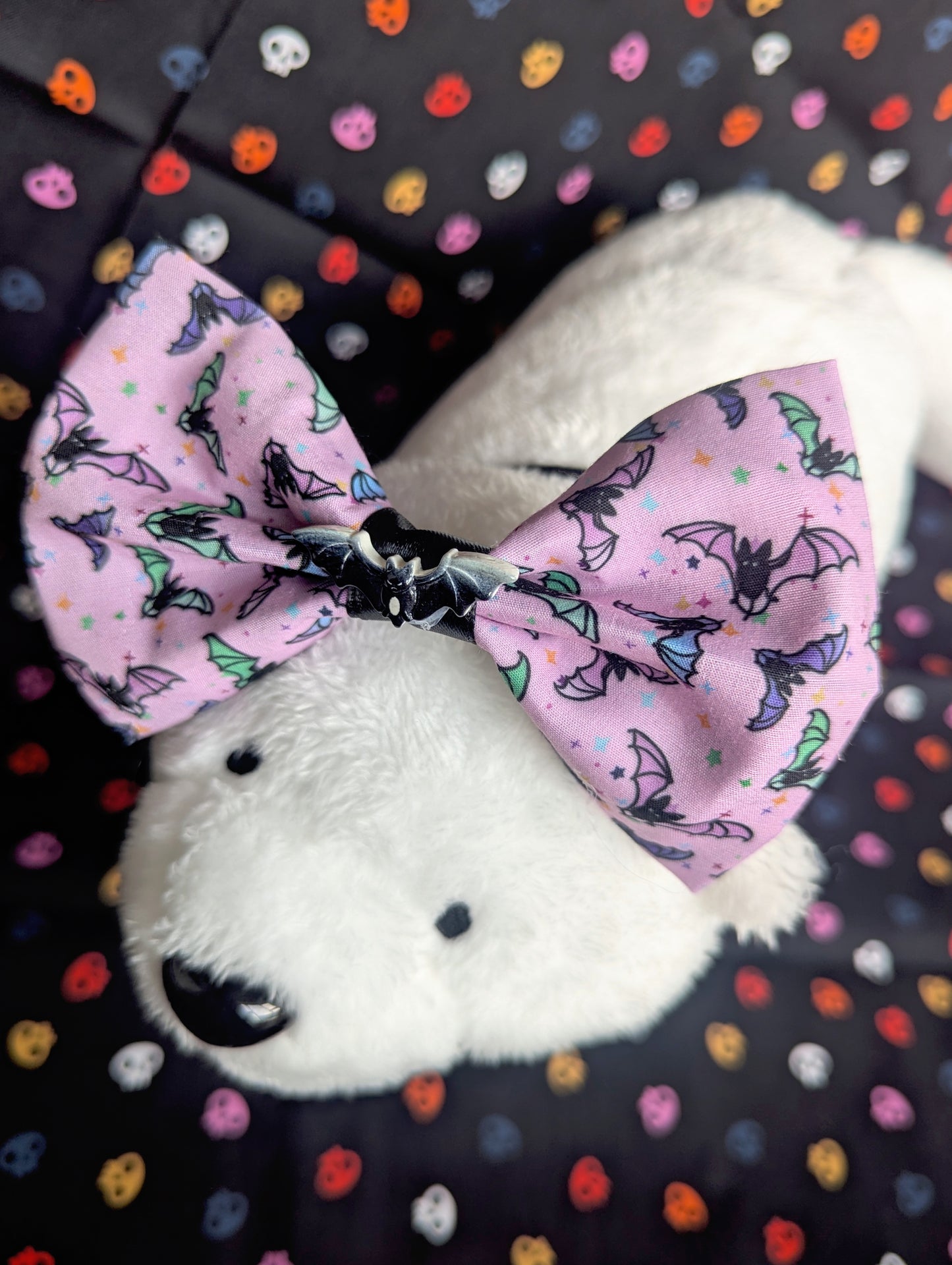 Pink Bat Hair Bow
